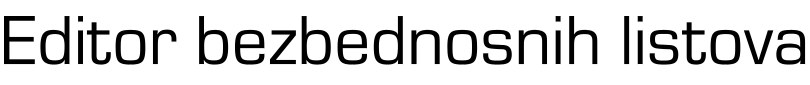 Editor bezbednosnih listova