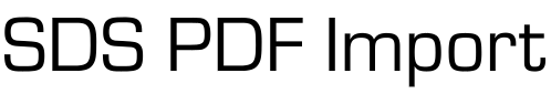 SDS PDF Import